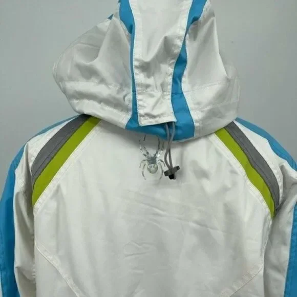 Spyder Womans sky hooded jacket kids boys girls size 20 white and blue - Picture 7 of 16